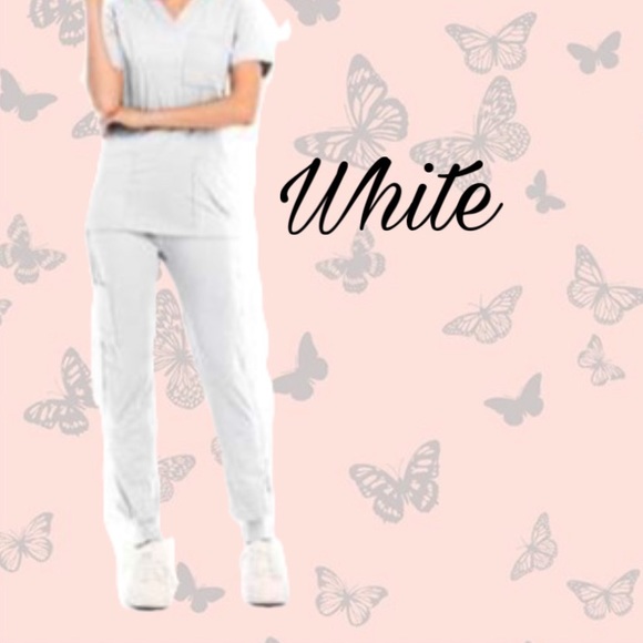 Brandnew scrub set v- neck nursing uniform jogger style - Picture 2 of 4